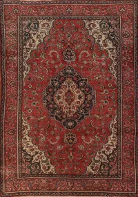 Vintage Wool Tabriz Persian Area Rug 7x10
