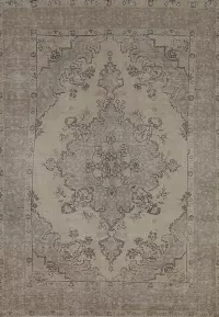 Muted Handmade Wool Tabriz Persian Area Rug 6x9