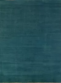 Blue Teal Handmade Wool Gabbeh Oriental Rug 5x6