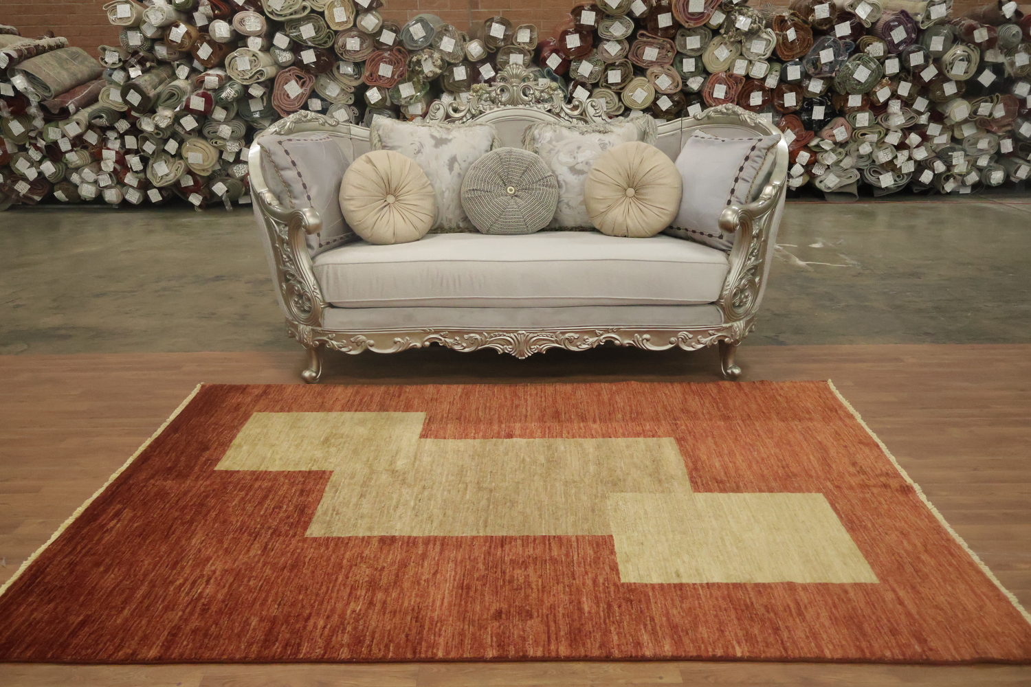 Modern Gabbeh Vegetable Dye Area Rug 6x8