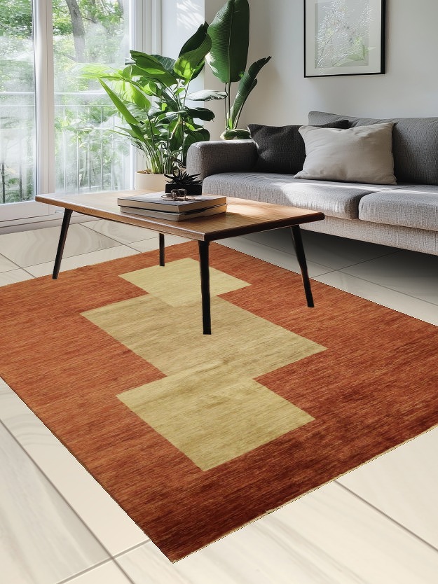 Modern Gabbeh Vegetable Dye Area Rug 6x8