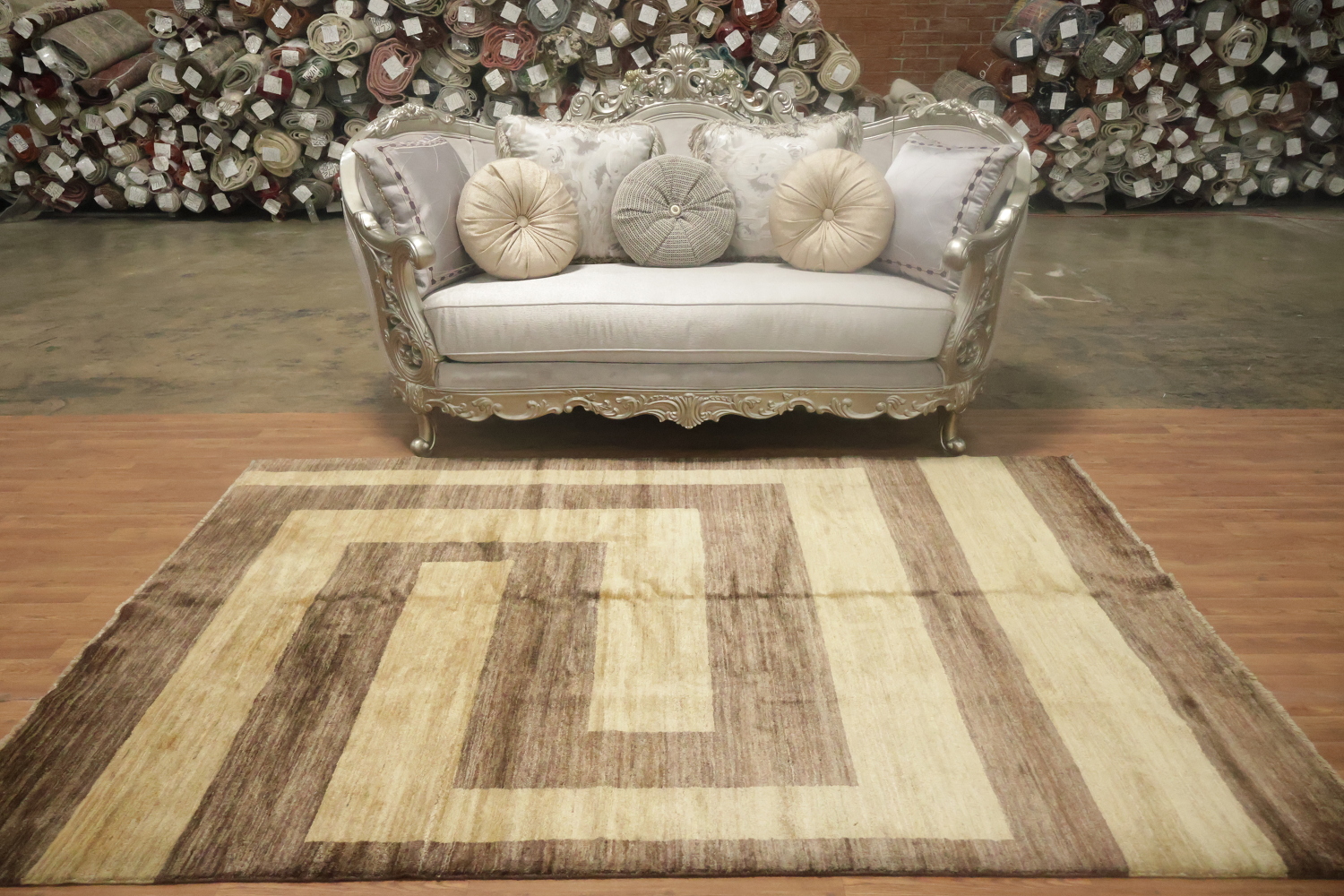 Modern Gabbeh Vegetable Dye Area Rug 6x8