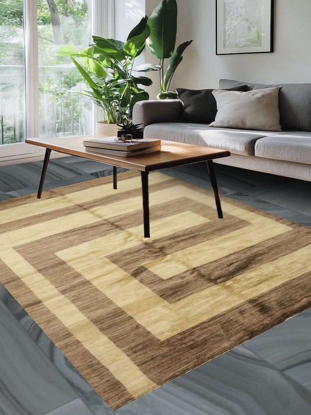Modern Gabbeh Vegetable Dye Area Rug 6x8
