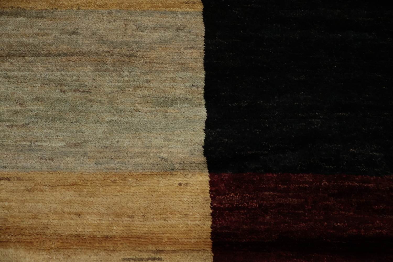 Contemporary Chic Minimalist Vegetable Dye Gabbeh Area Rug 7x9