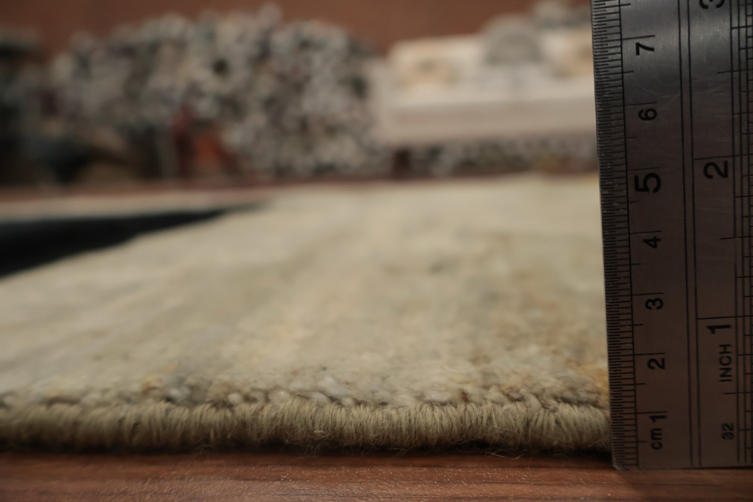 Contemporary Chic Minimalist Vegetable Dye Gabbeh Area Rug 7x9