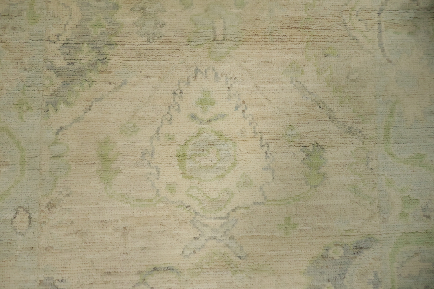 Floral Oushak Vegetable Dye Runner Rug 3x10