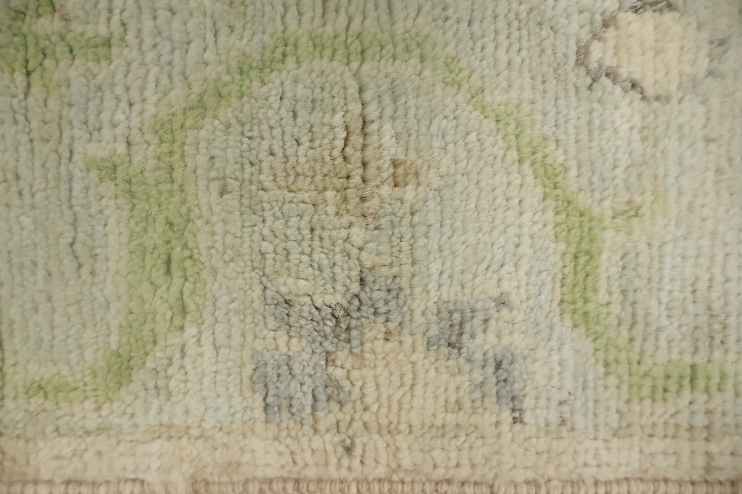 Floral Oushak Vegetable Dye Runner Rug 3x10