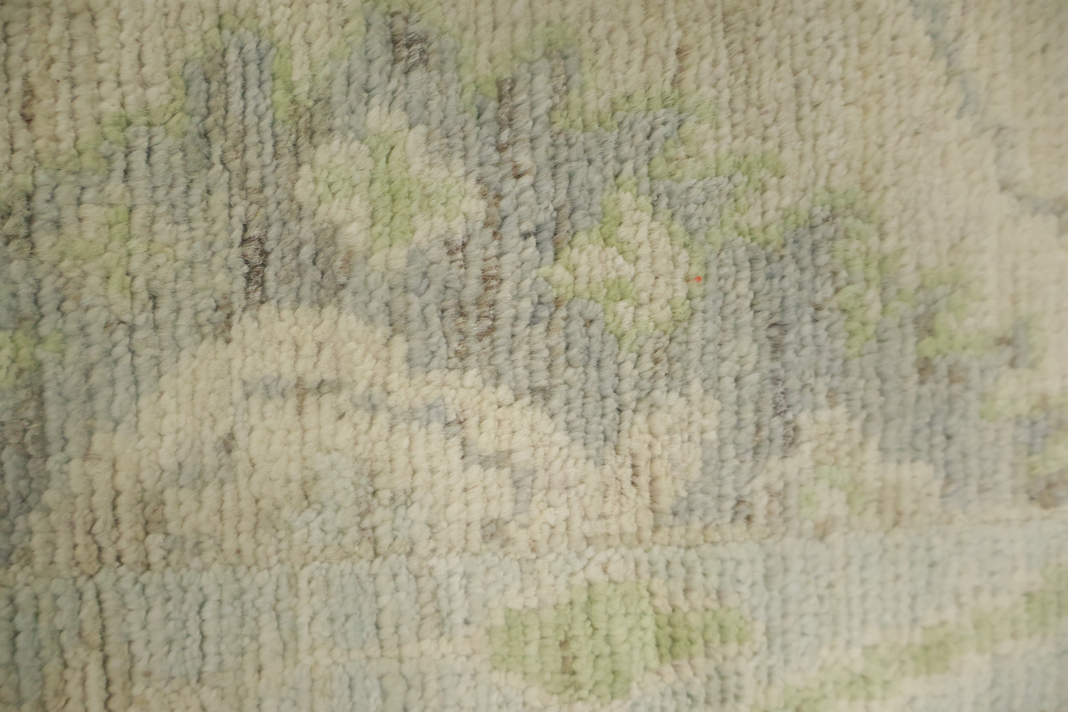 Floral Oushak Vegetable Dye Runner Rug 3x10