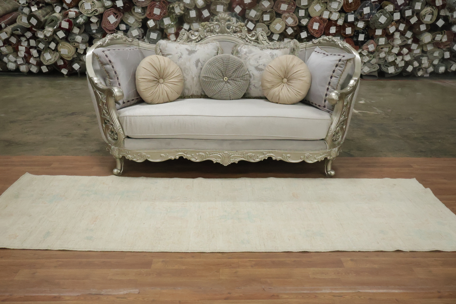 Vegetable Dye Oushak Oriental Runner Rug 3x10
