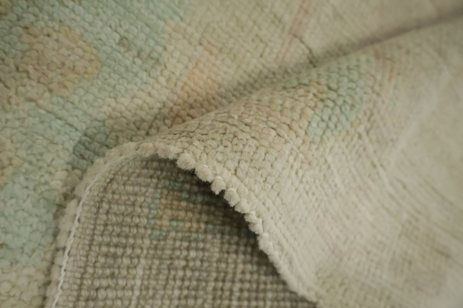 Vegetable Dye Oushak Oriental Runner Rug 3x10