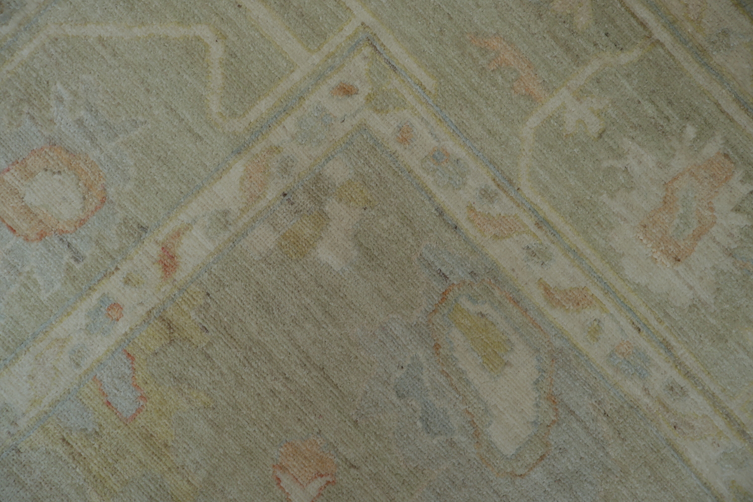 Floral Oushak Vegetable Dye Area Rug 9x12