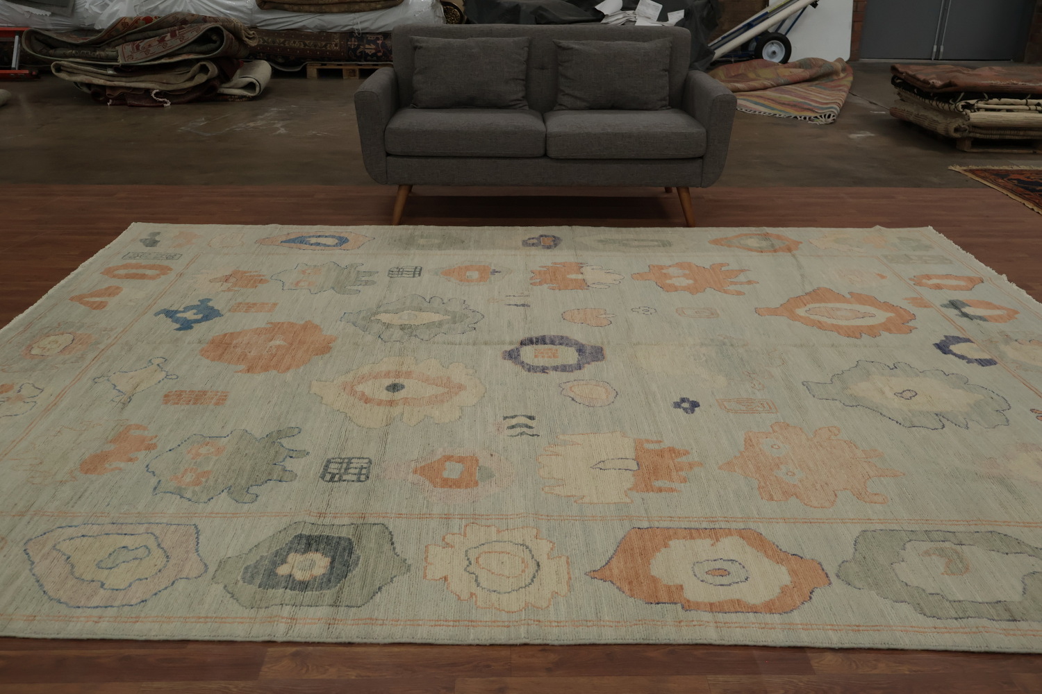 Transform Your Space with This Oushak Vegetable Dye Area Rug 9x12