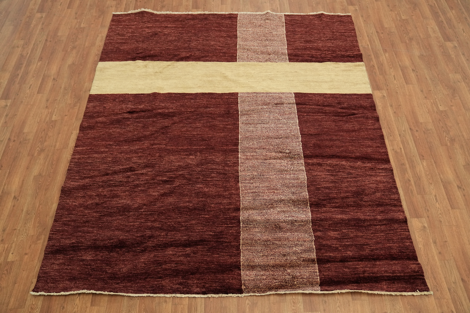 Vegetable Dye Gabbeh Modern Area Rug 7x8