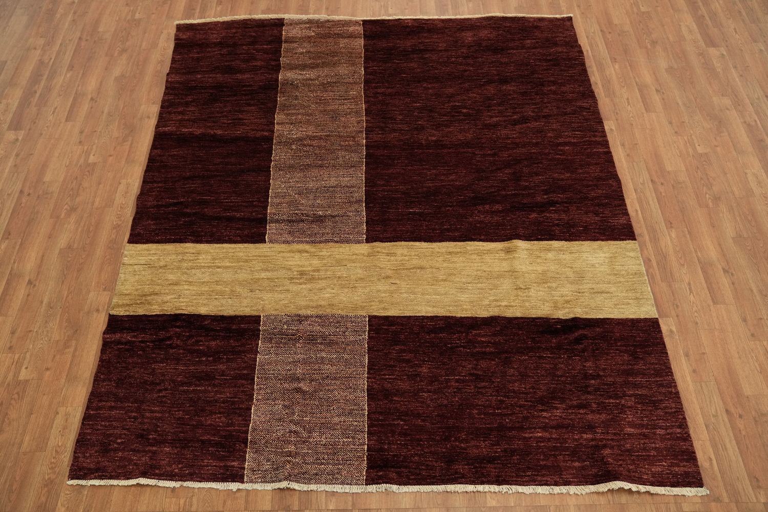 Vegetable Dye Gabbeh Modern Area Rug 7x8