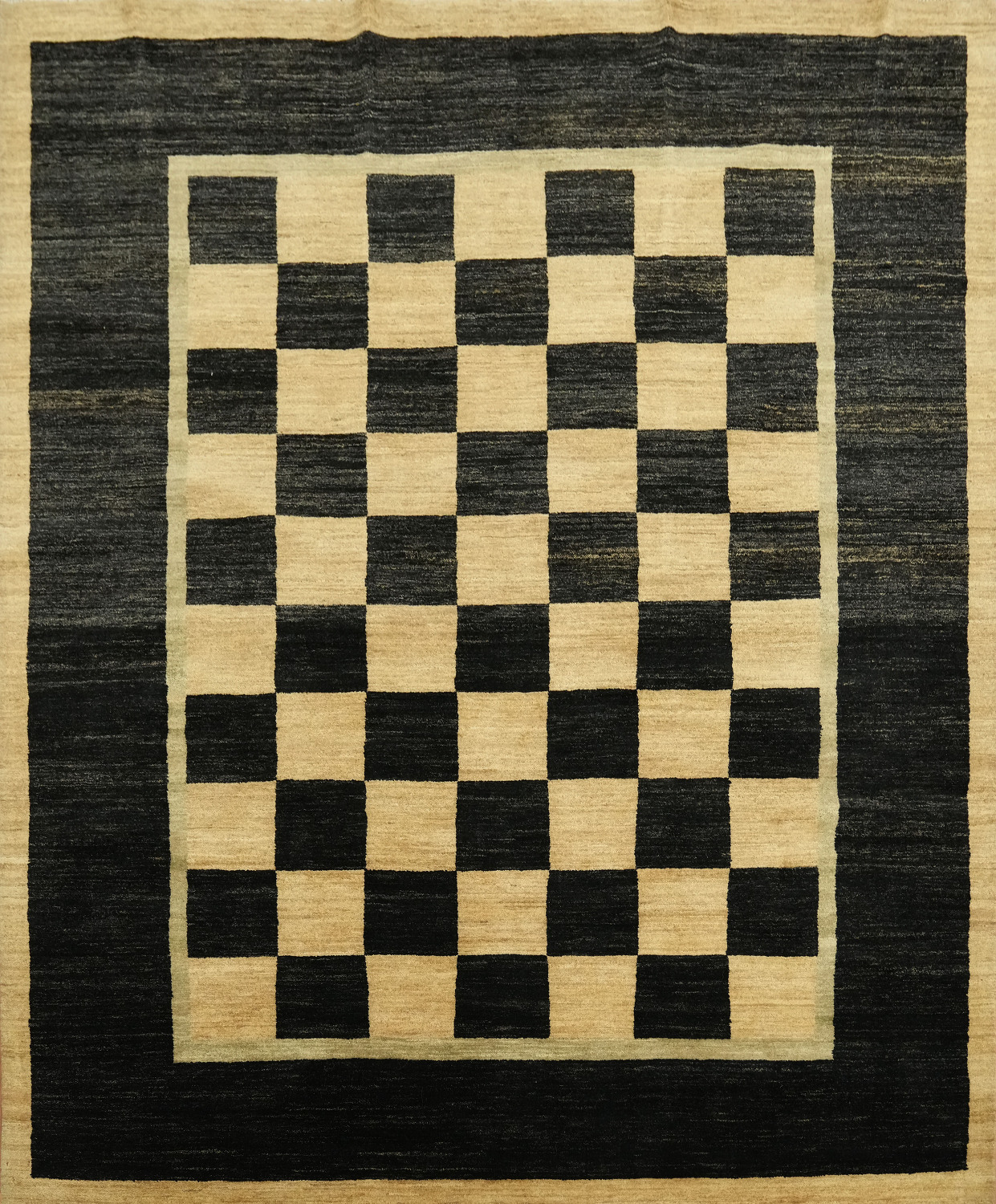 Checkered Gabbeh Modern Area Rug 6x8