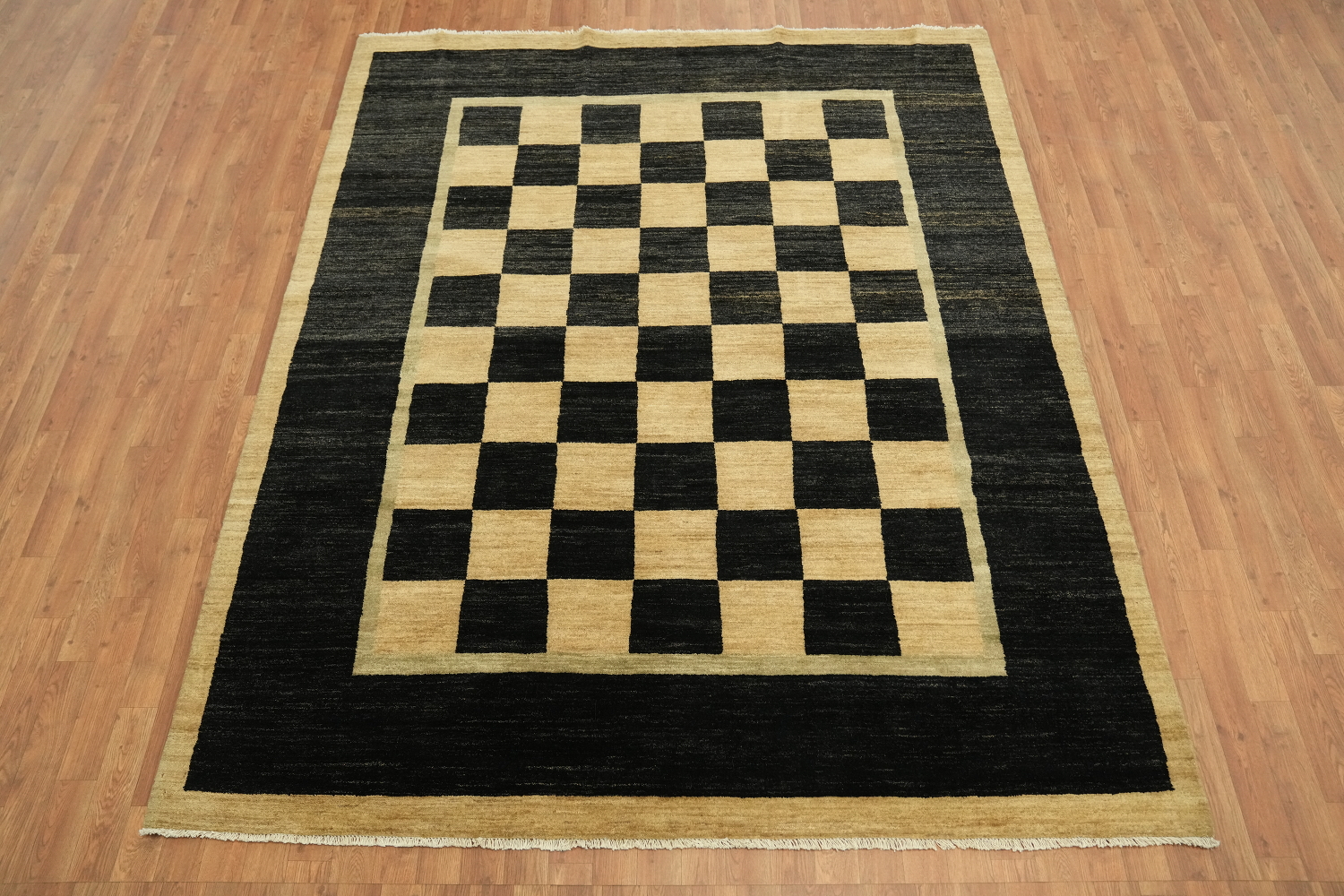 Checkered Gabbeh Modern Area Rug 6x8