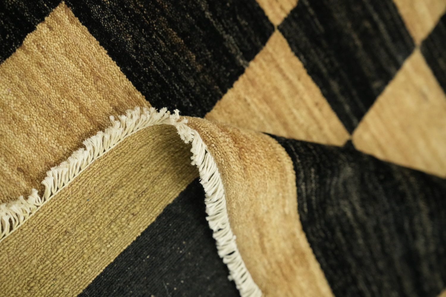 Checkered Gabbeh Modern Area Rug 6x8