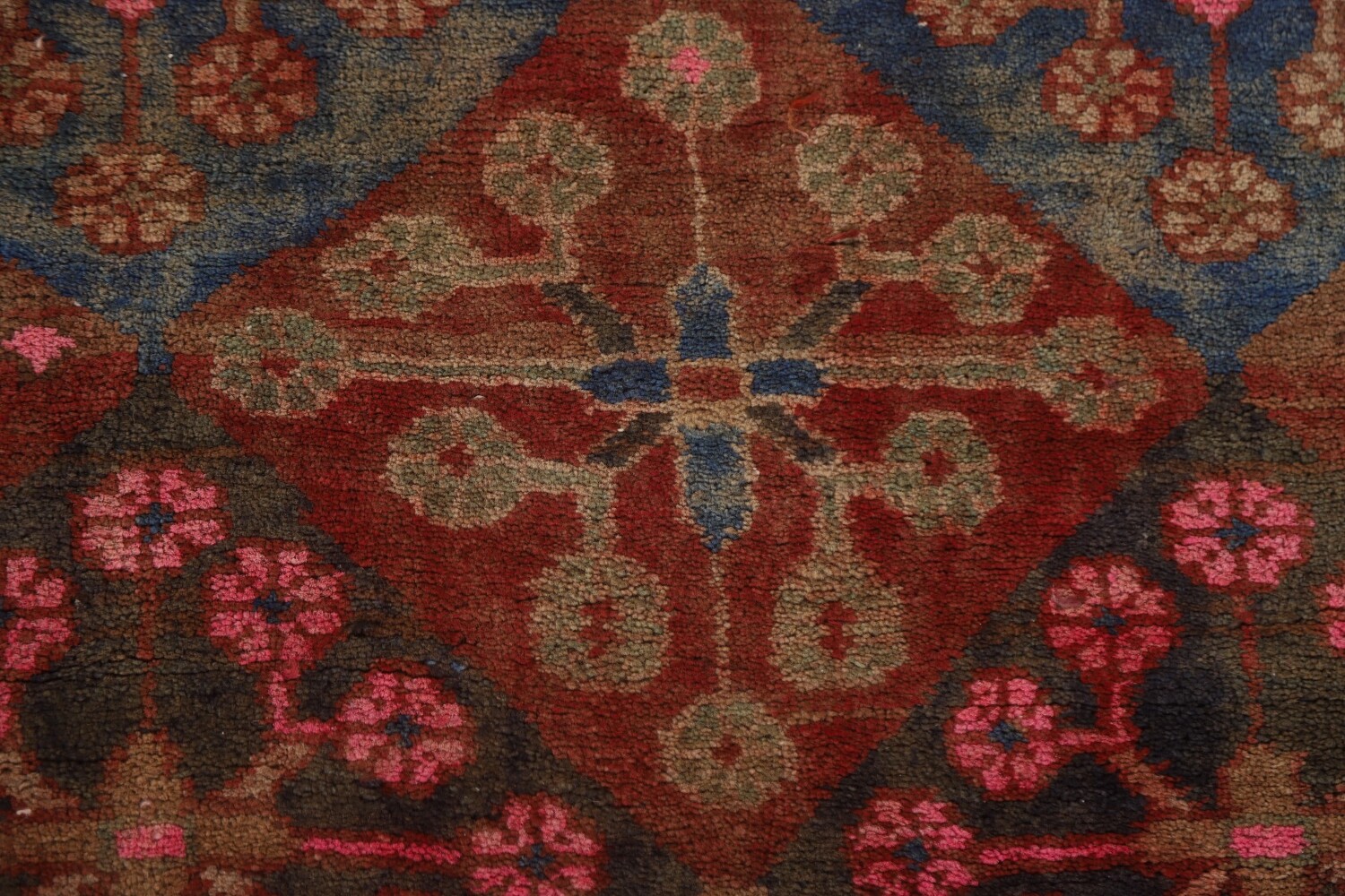 Antique Vegetable Dye Tabriz Persian Runner Rug 4x12