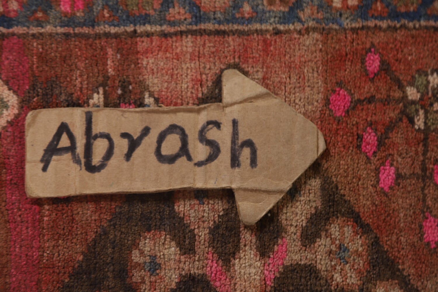 Antique Vegetable Dye Tabriz Persian Runner Rug 4x12