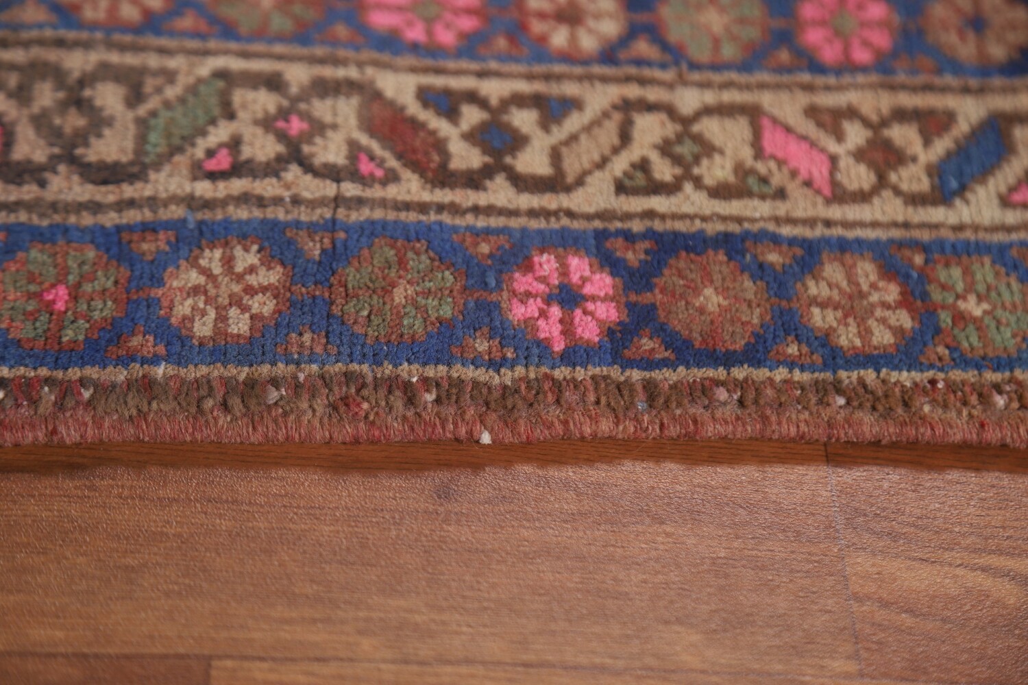 Antique Vegetable Dye Tabriz Persian Runner Rug 4x12