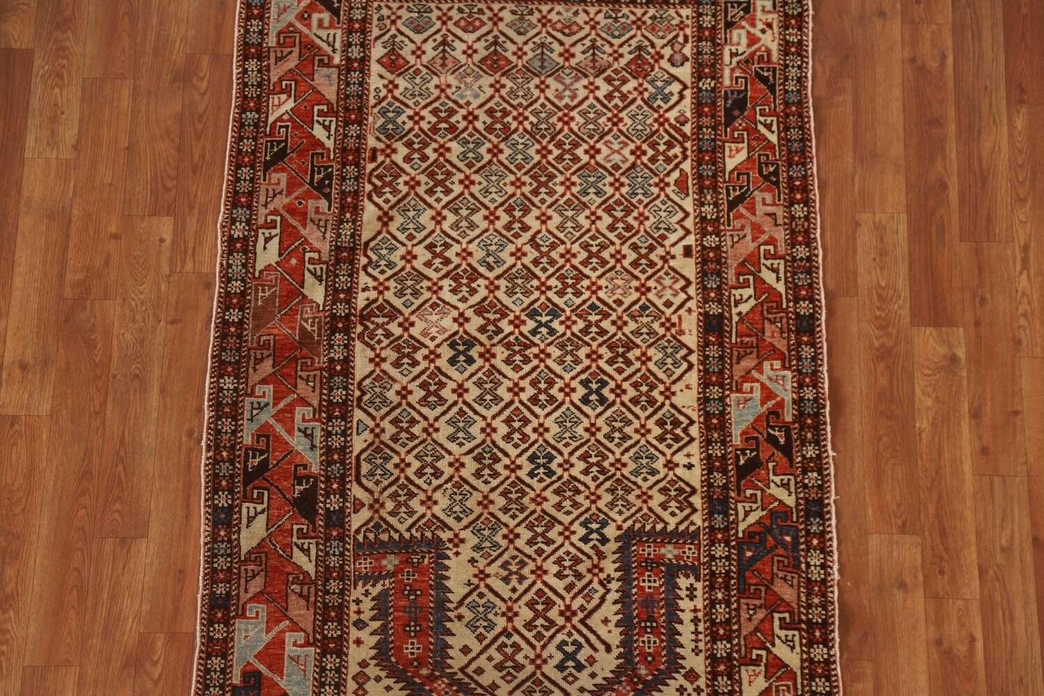 Pre-1900 Antique Vegetable Dye Shirvan Oriental Area Rug 3x6