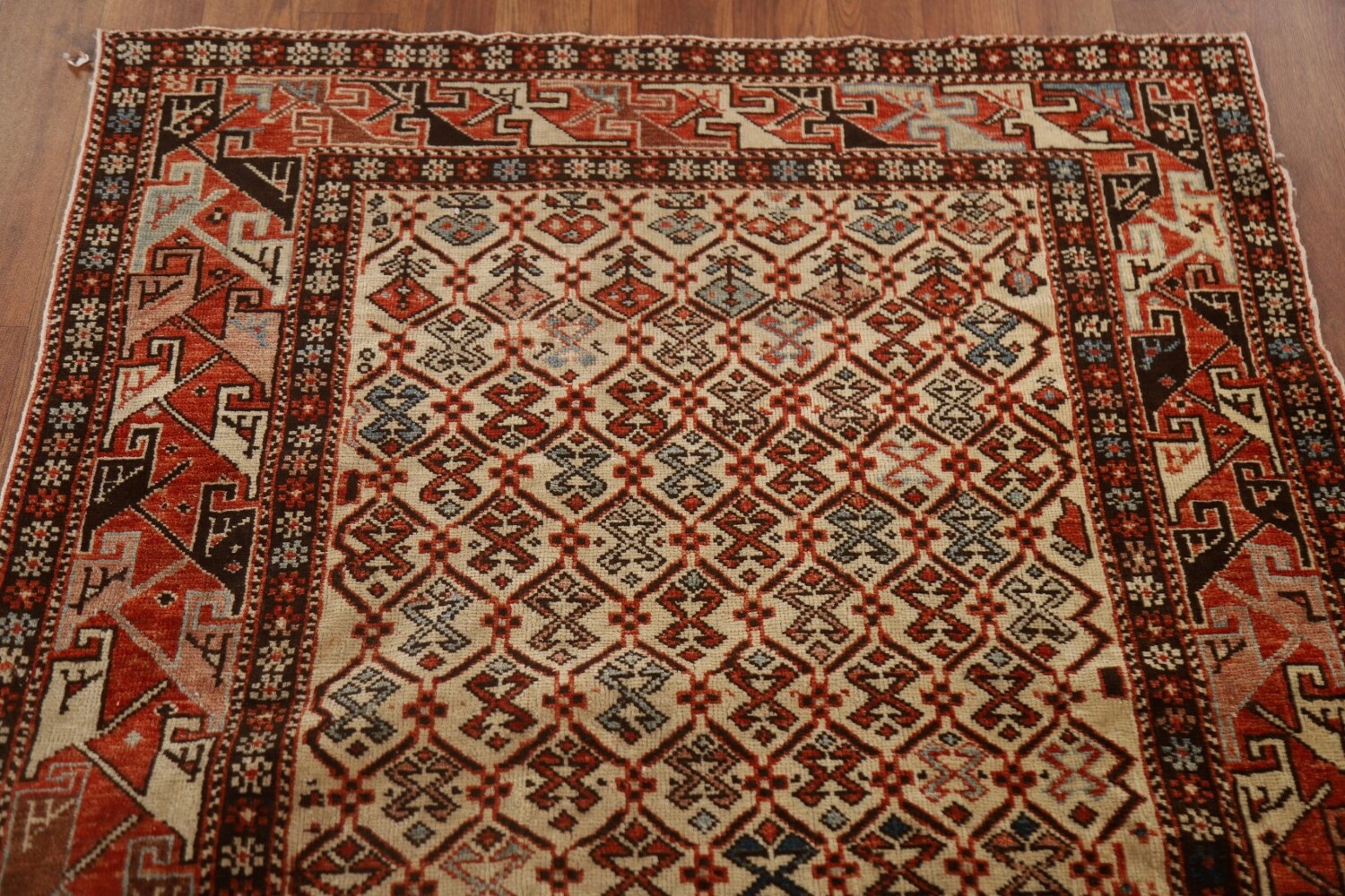 Pre-1900 Antique Vegetable Dye Shirvan Oriental Area Rug 3x6