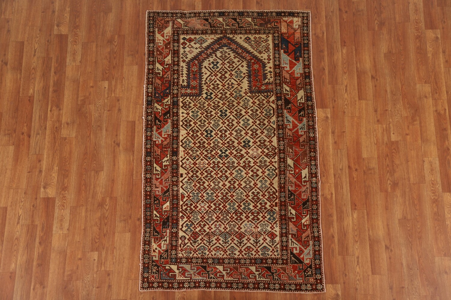 Pre-1900 Antique Vegetable Dye Shirvan Oriental Area Rug 3x6