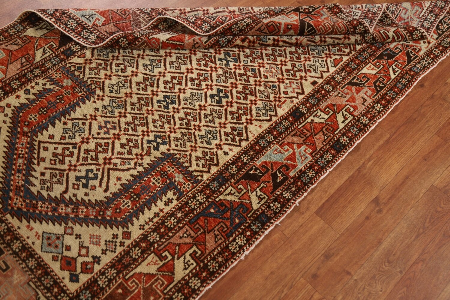 Pre-1900 Antique Vegetable Dye Shirvan Oriental Area Rug 3x6