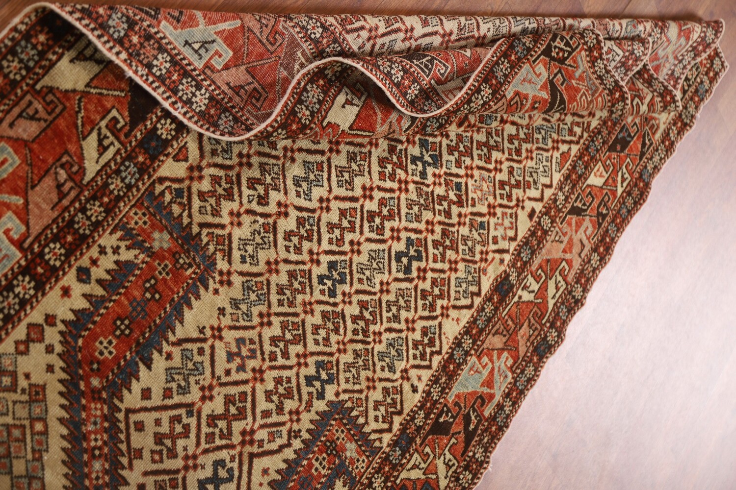 Pre-1900 Antique Vegetable Dye Shirvan Oriental Area Rug 3x6