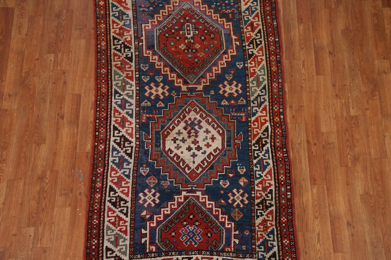 Pre-1900 Antique Vegetable Dye Kazak Oriental Area Rug 4x7