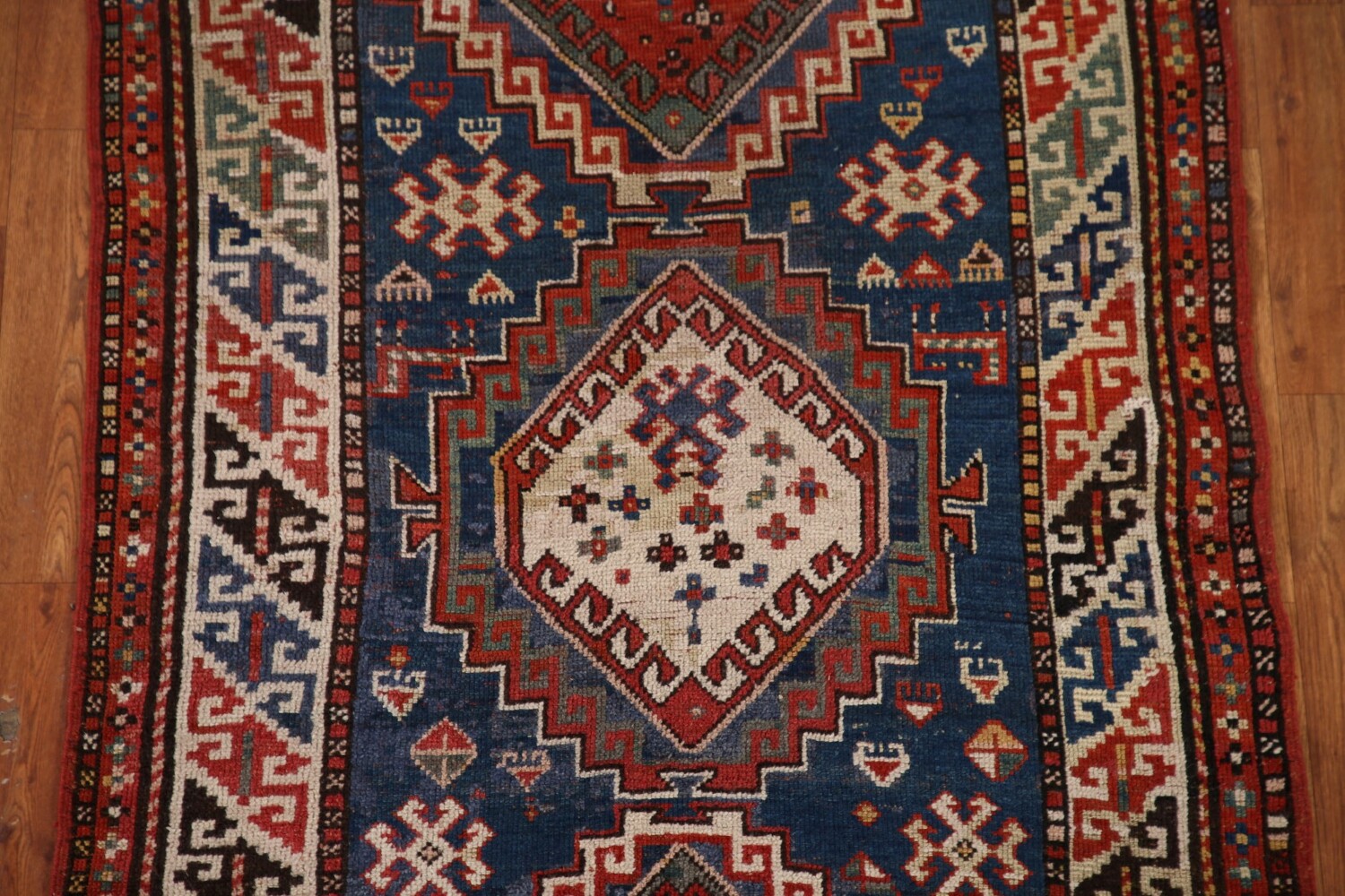 Pre-1900 Antique Vegetable Dye Kazak Oriental Area Rug 4x7