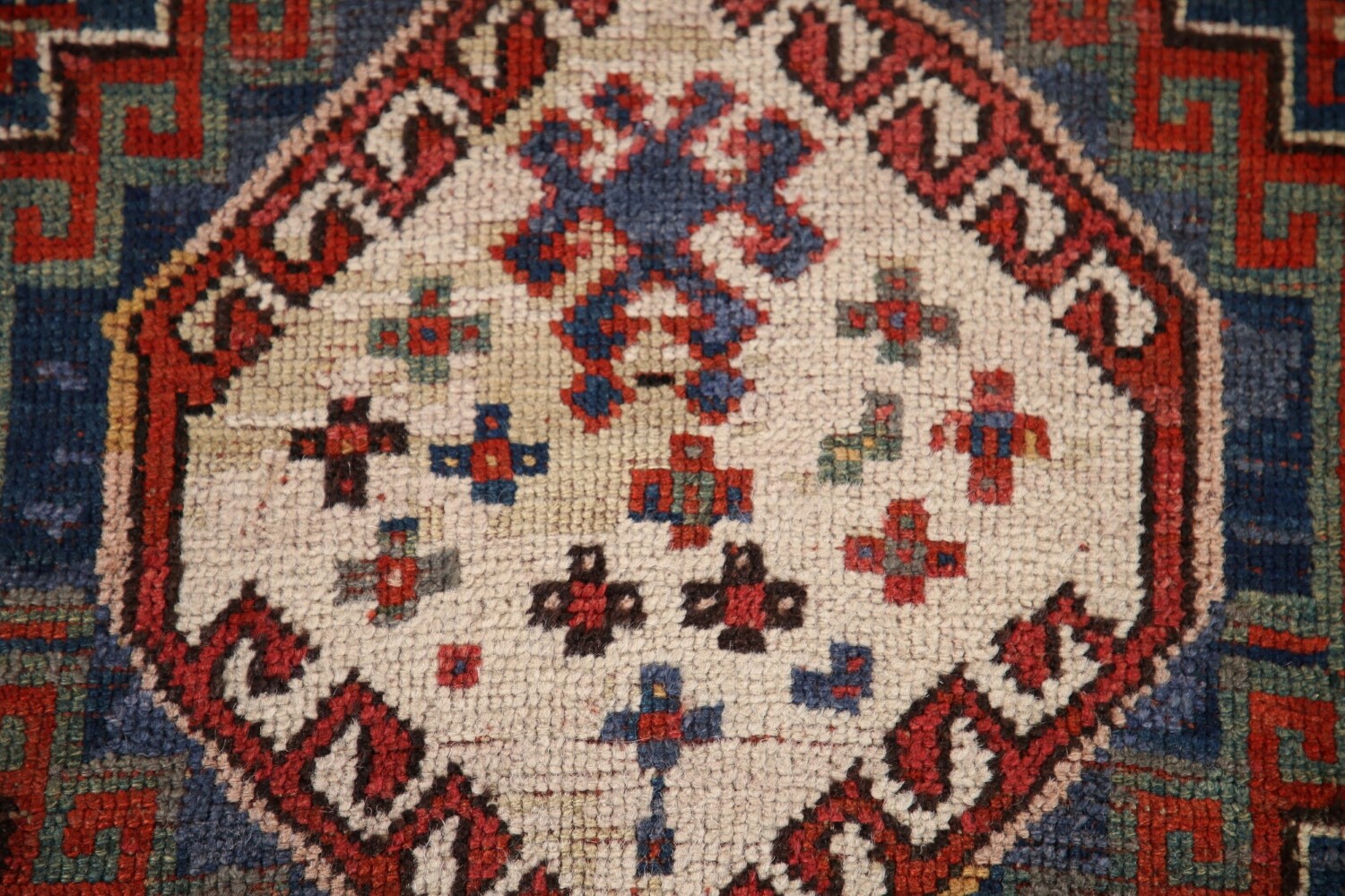 Pre-1900 Antique Vegetable Dye Kazak Oriental Area Rug 4x7