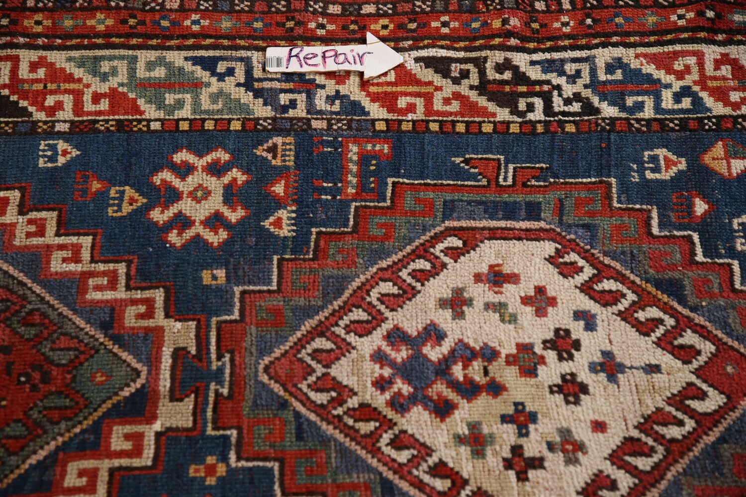 Pre-1900 Antique Vegetable Dye Kazak Oriental Area Rug 4x7
