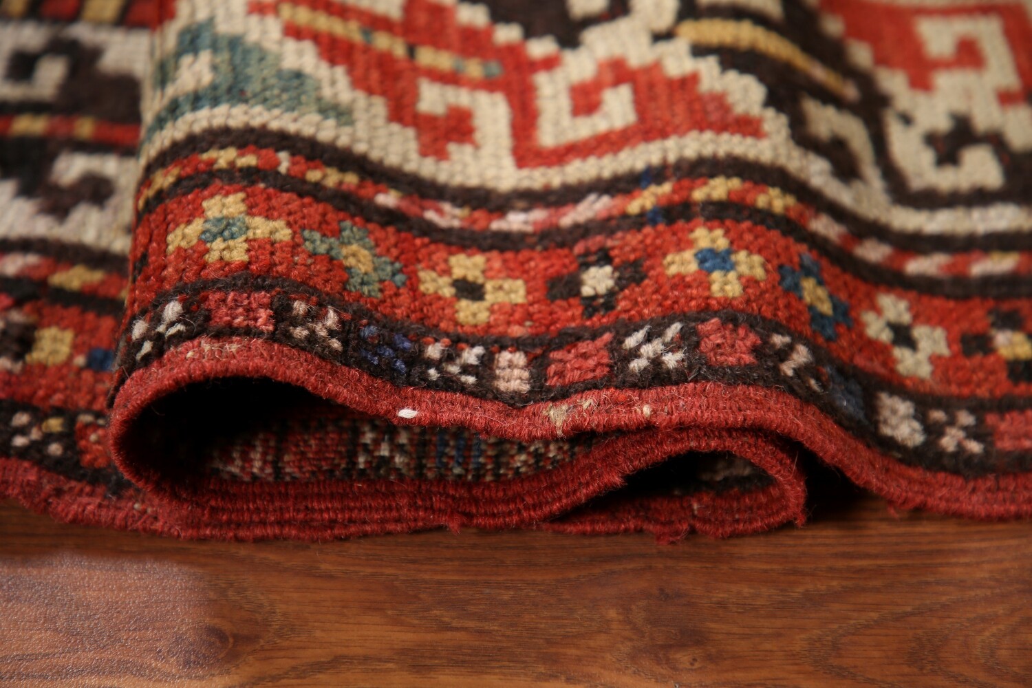 Pre-1900 Antique Vegetable Dye Kazak Oriental Area Rug 4x7