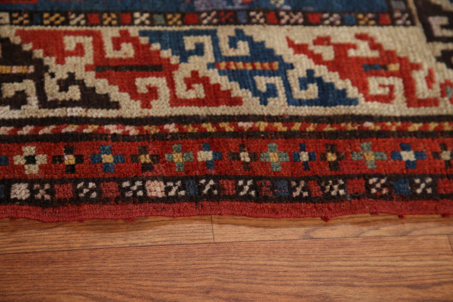 Pre-1900 Antique Vegetable Dye Kazak Oriental Area Rug 4x7