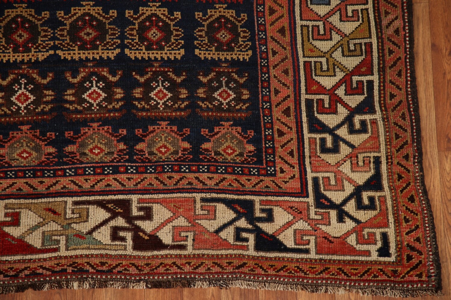 Pre-1900 Antique Vegetable Dye Kazak Oriental Area Rug 4x6