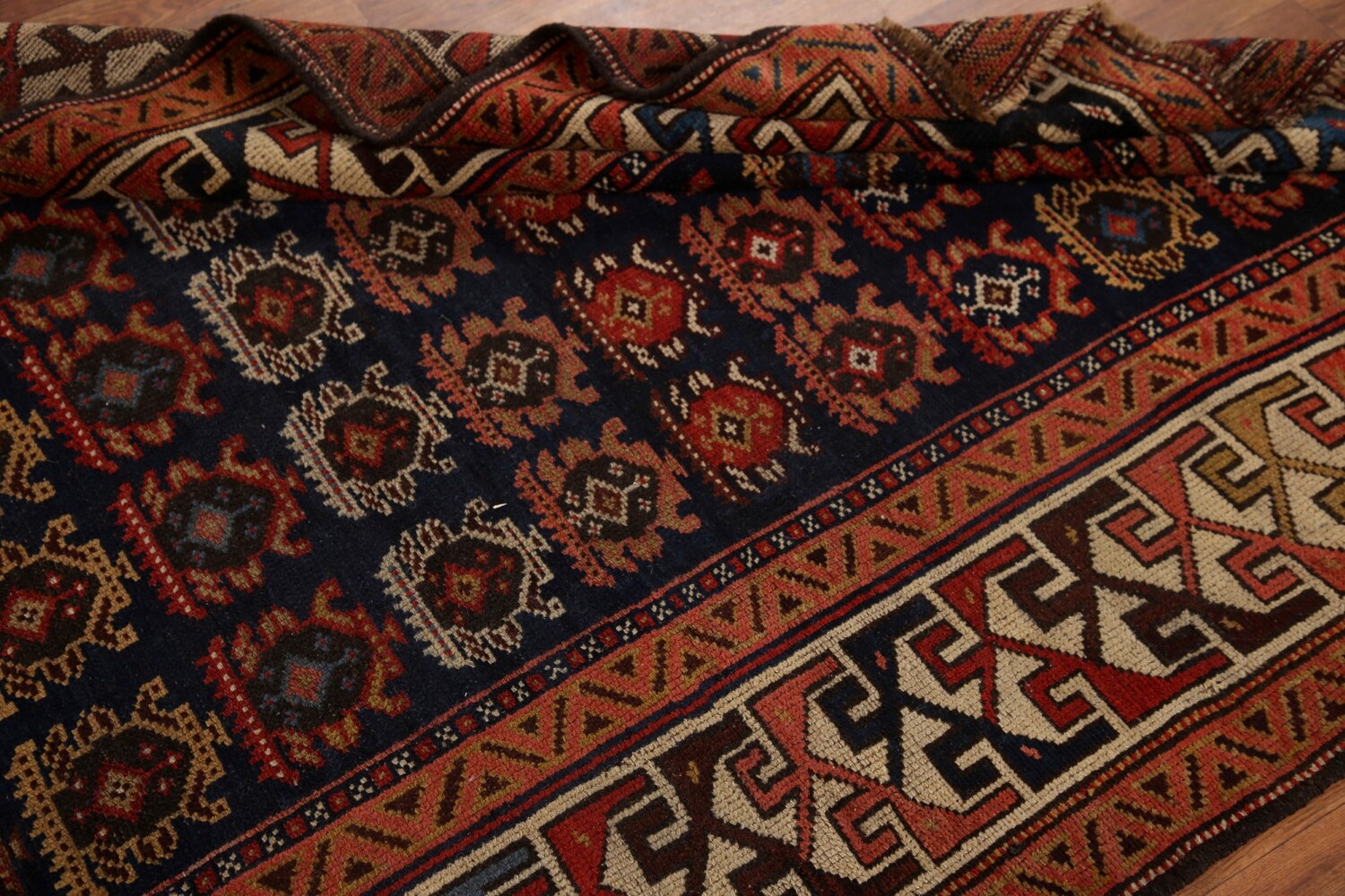 Pre-1900 Antique Vegetable Dye Kazak Oriental Area Rug 4x6