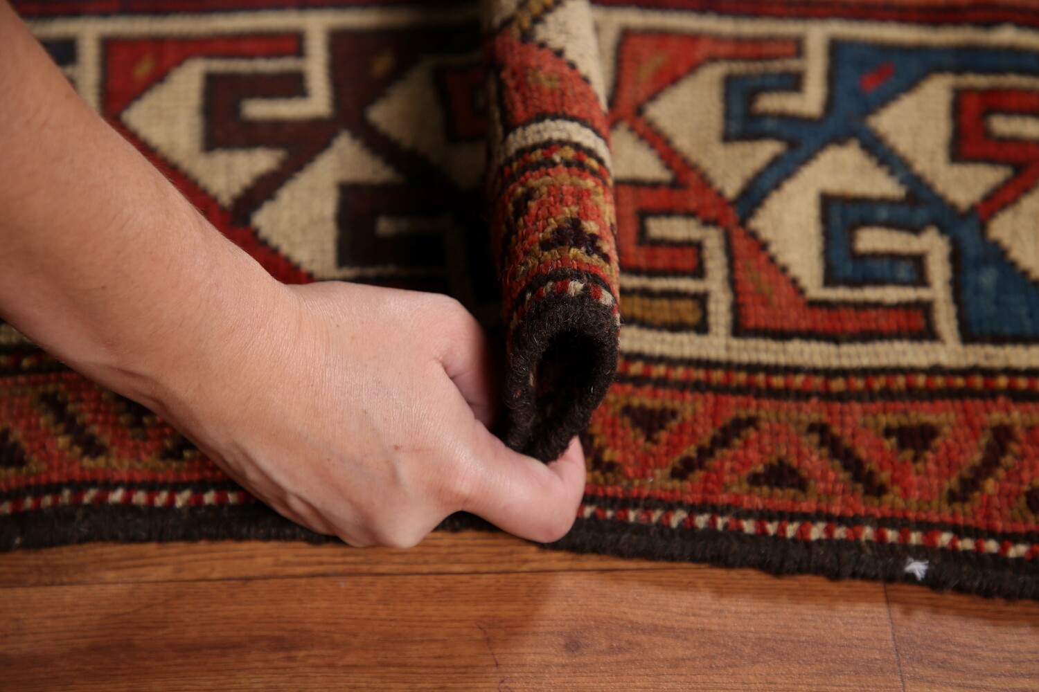 Pre-1900 Antique Vegetable Dye Kazak Oriental Area Rug 4x6