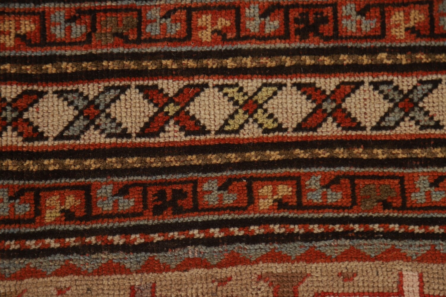 Pre-1900 Antique Vegetable Dye Kazak Oriental Area Rug 4x5