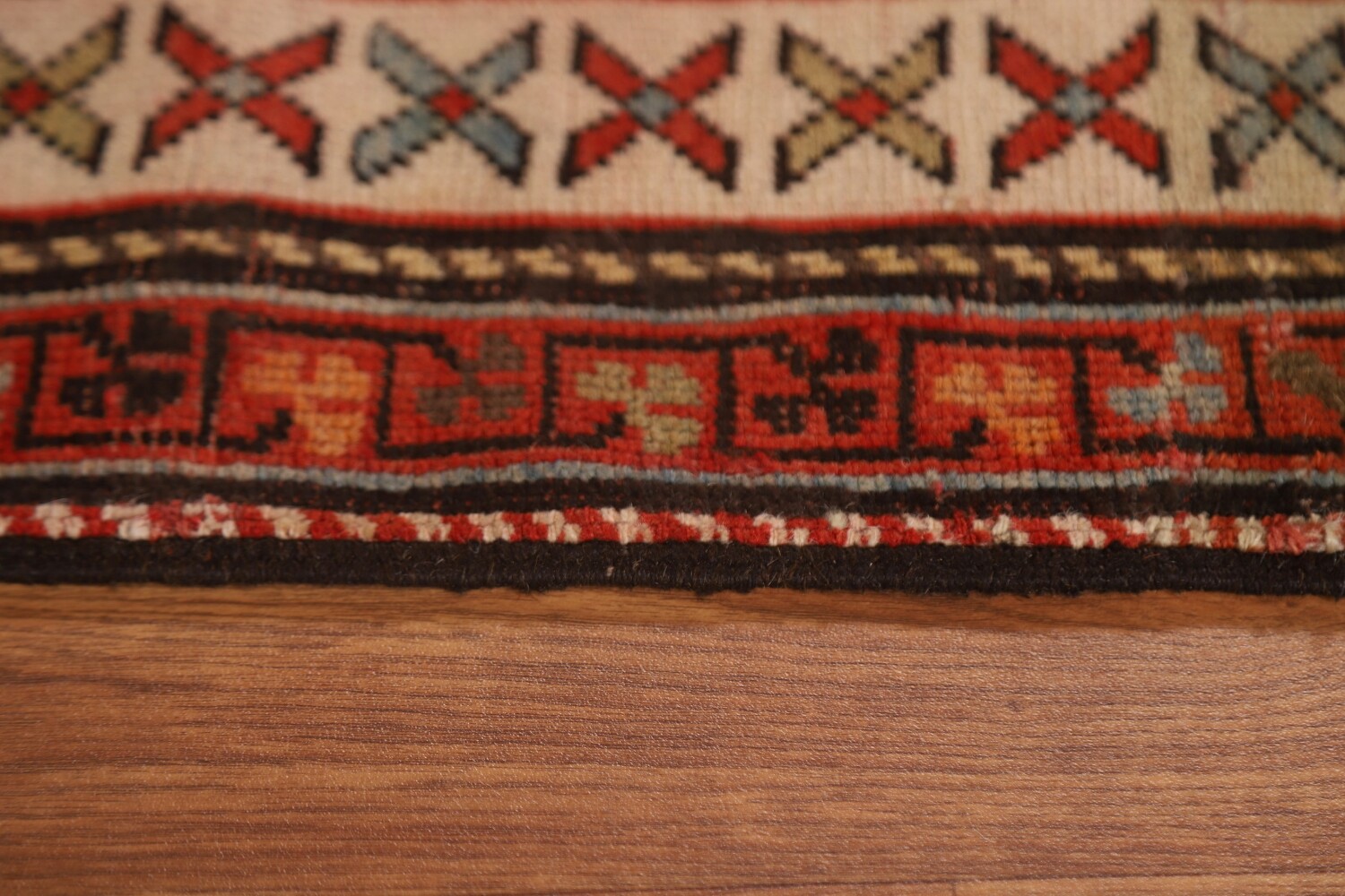 Pre-1900 Antique Vegetable Dye Kazak Oriental Area Rug 4x5