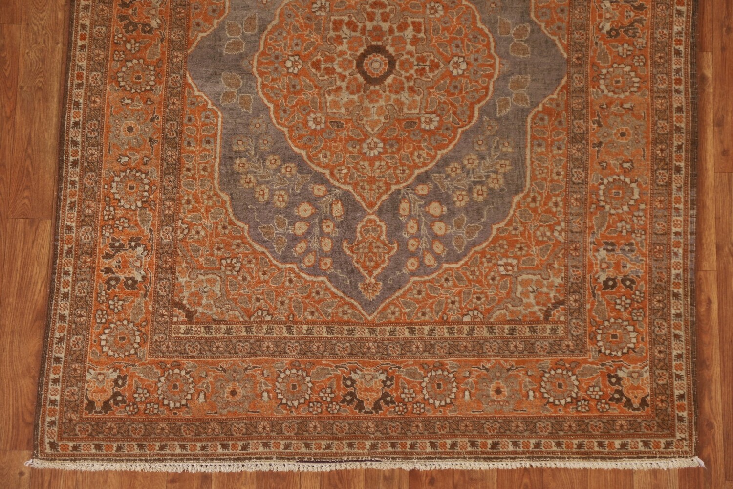 Pre-1900 Antique Vegetable Dye Tabriz Haj Jalili Persian Rug 4x6