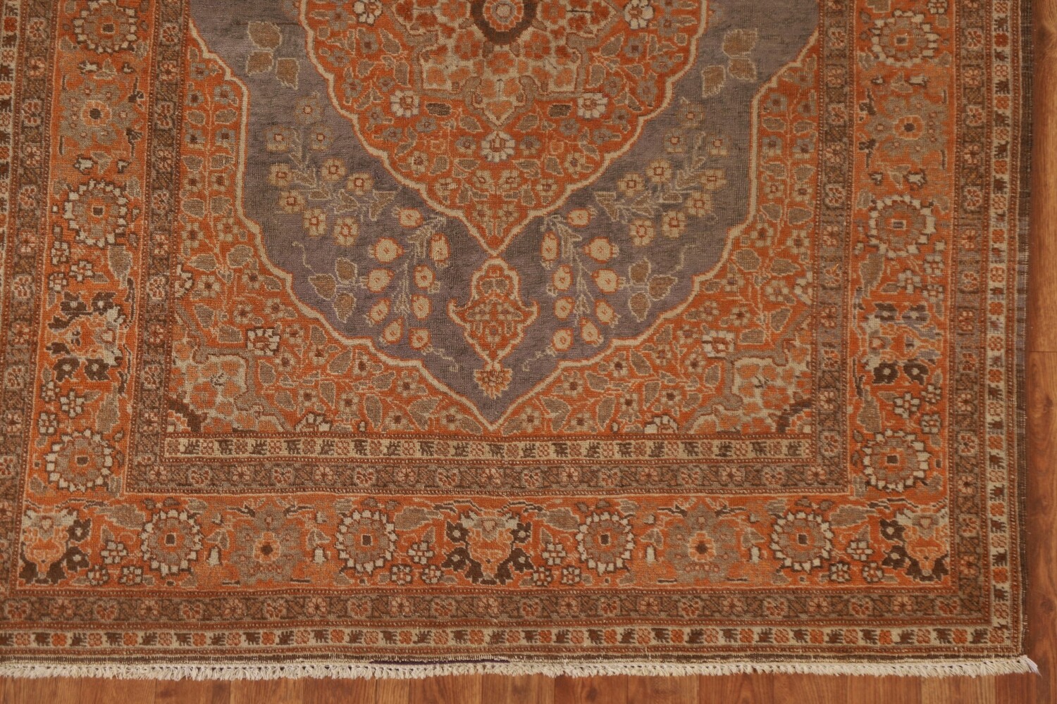 Pre-1900 Antique Vegetable Dye Tabriz Haj Jalili Persian Rug 4x6