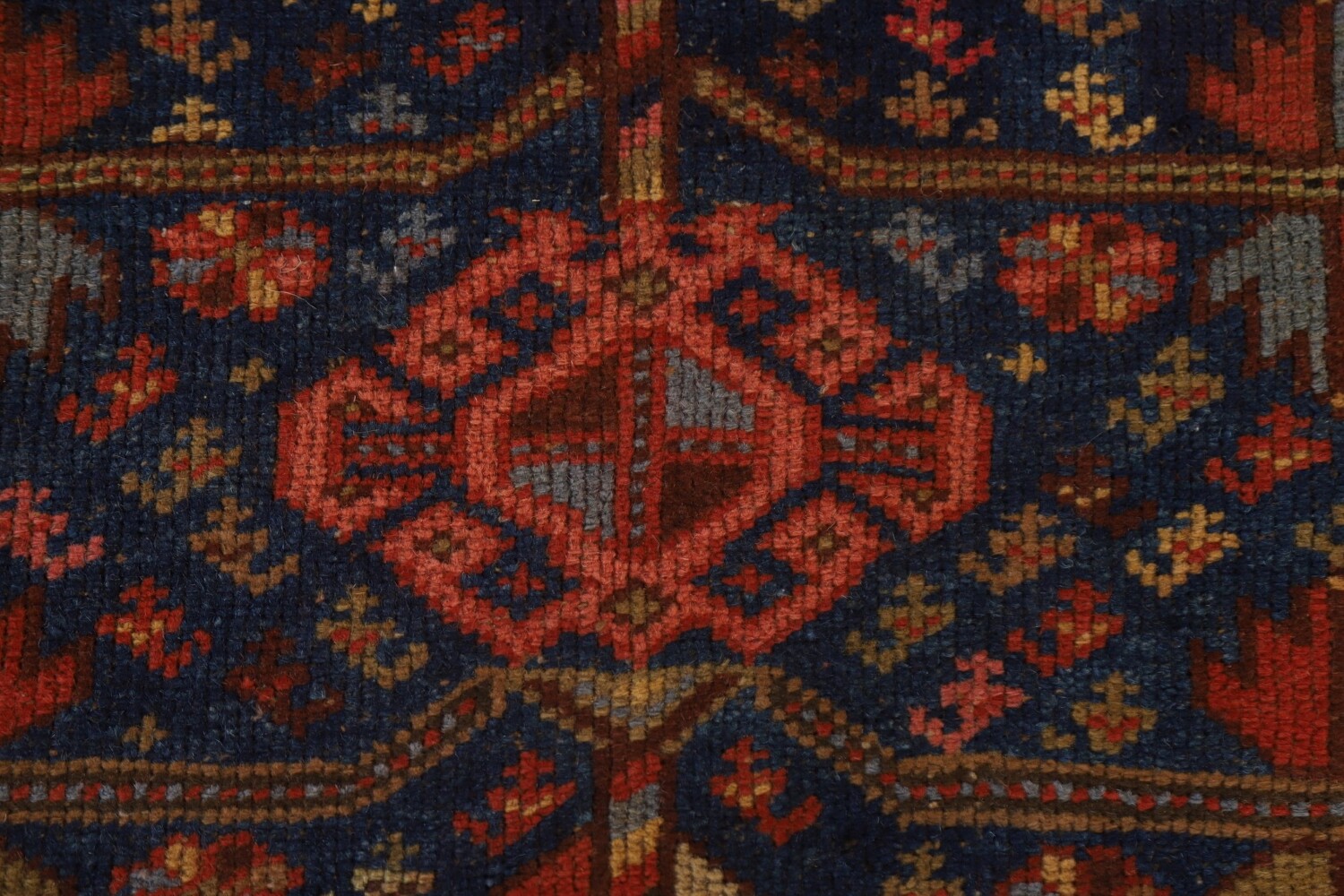Pre-1900 Antique Vegetable Dye Heriz Bakhshayesh Persian Rug 4x10