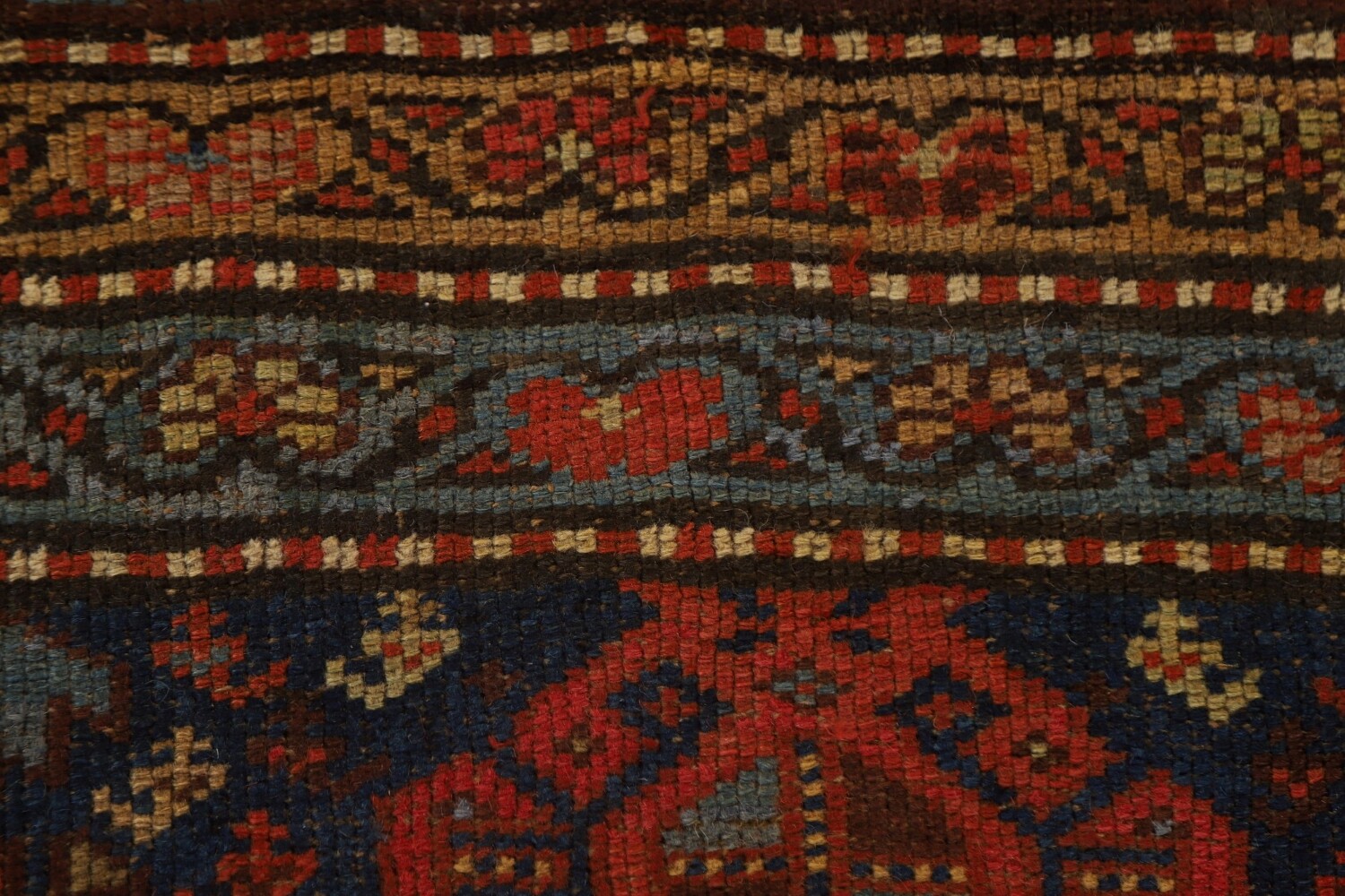 Pre-1900 Antique Vegetable Dye Heriz Bakhshayesh Persian Rug 4x10