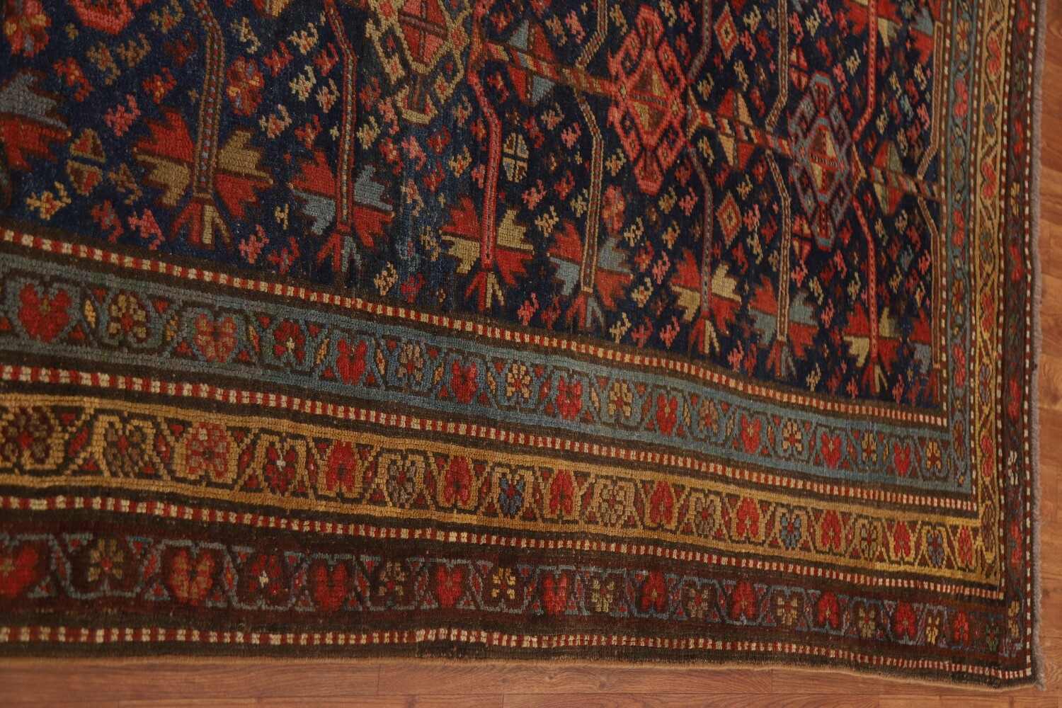 Pre-1900 Antique Vegetable Dye Heriz Bakhshayesh Persian Rug 4x10