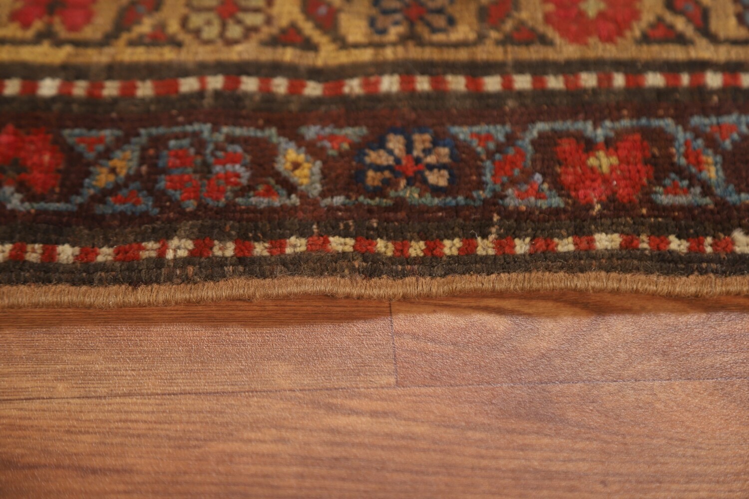 Pre-1900 Antique Vegetable Dye Heriz Bakhshayesh Persian Rug 4x10