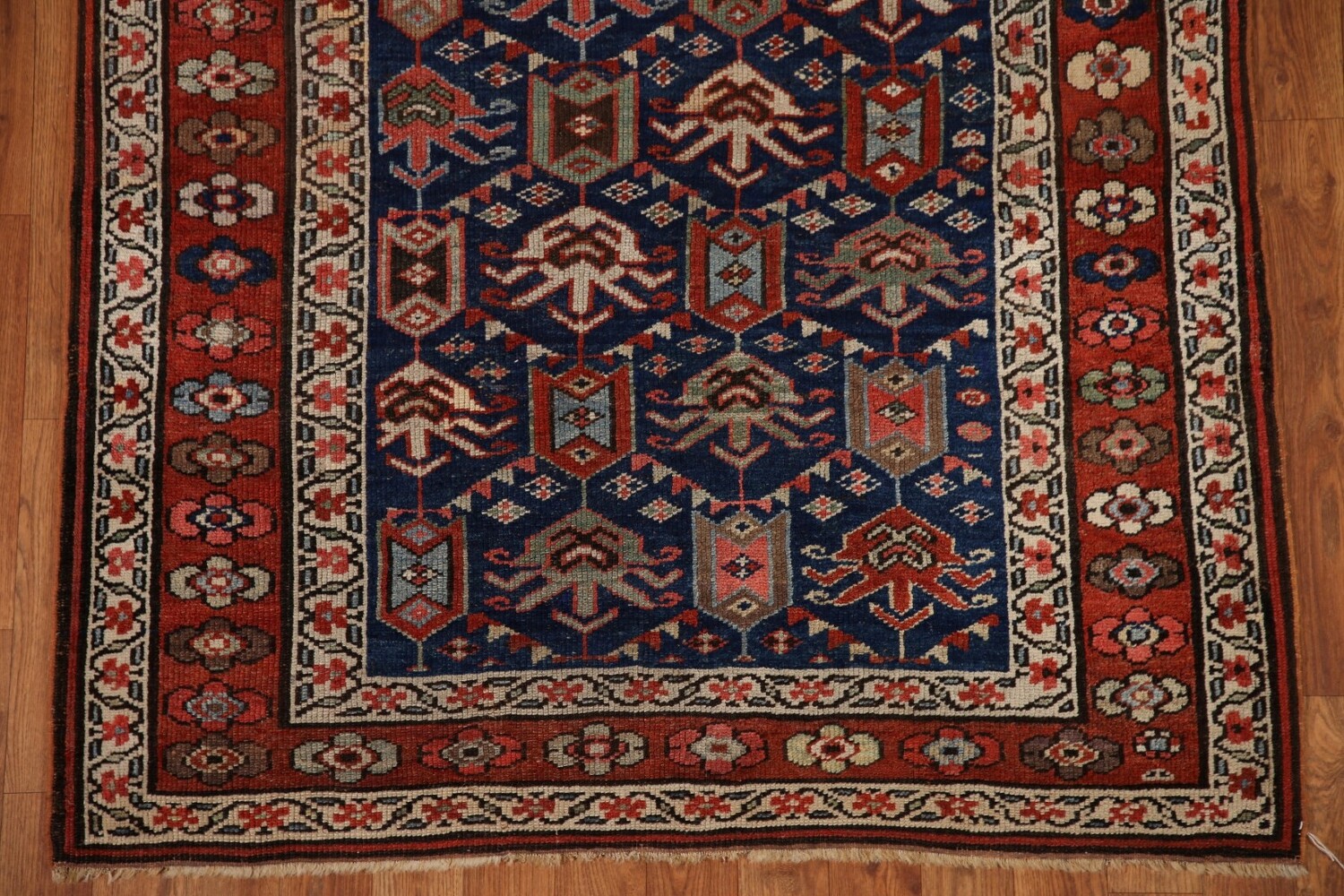 Pre-1900 Antique Kazak Oriental Runner Rug 4x9