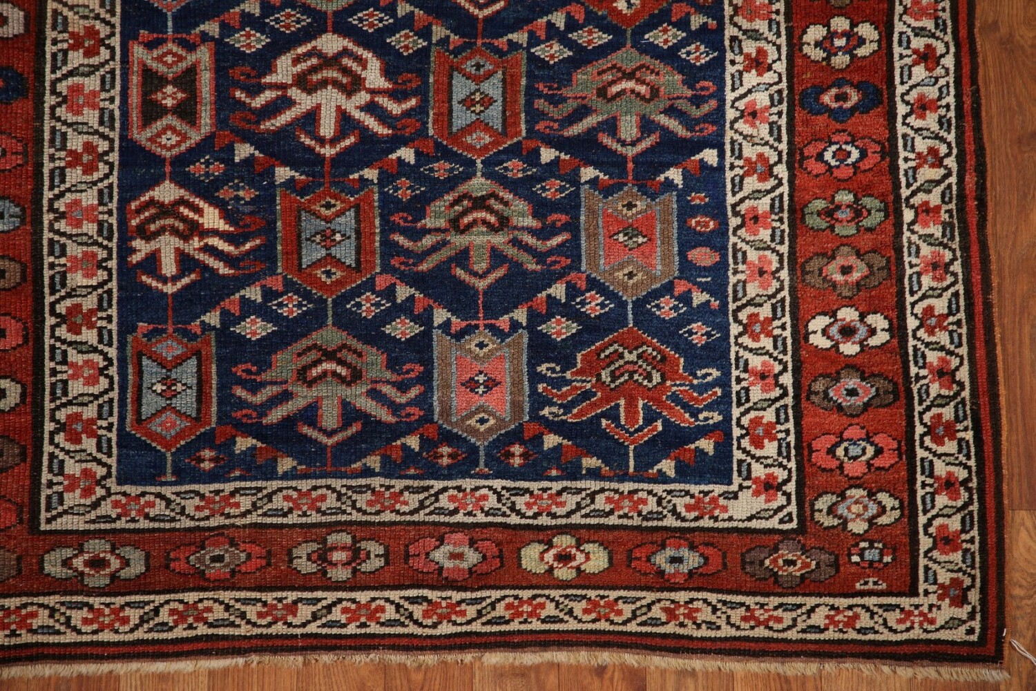 Pre-1900 Antique Kazak Oriental Runner Rug 4x9