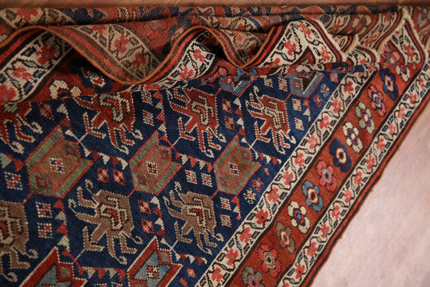 Pre-1900 Antique Kazak Oriental Runner Rug 4x9