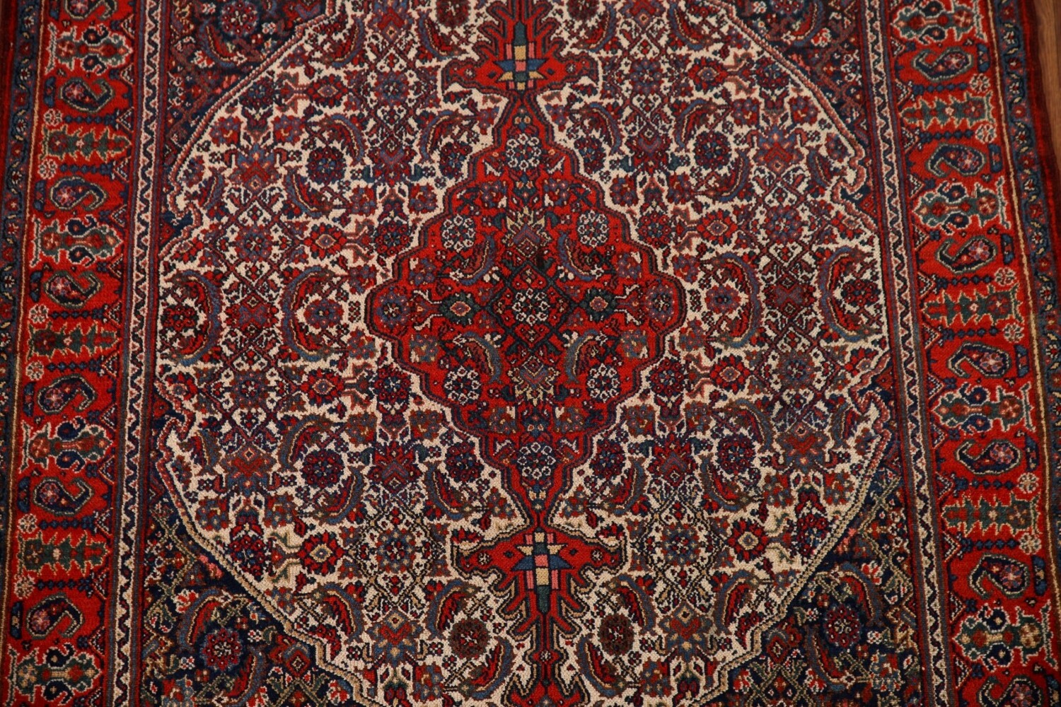 100% Vegetable Dye Antique Bibikabad Persian Area Rug 5x7